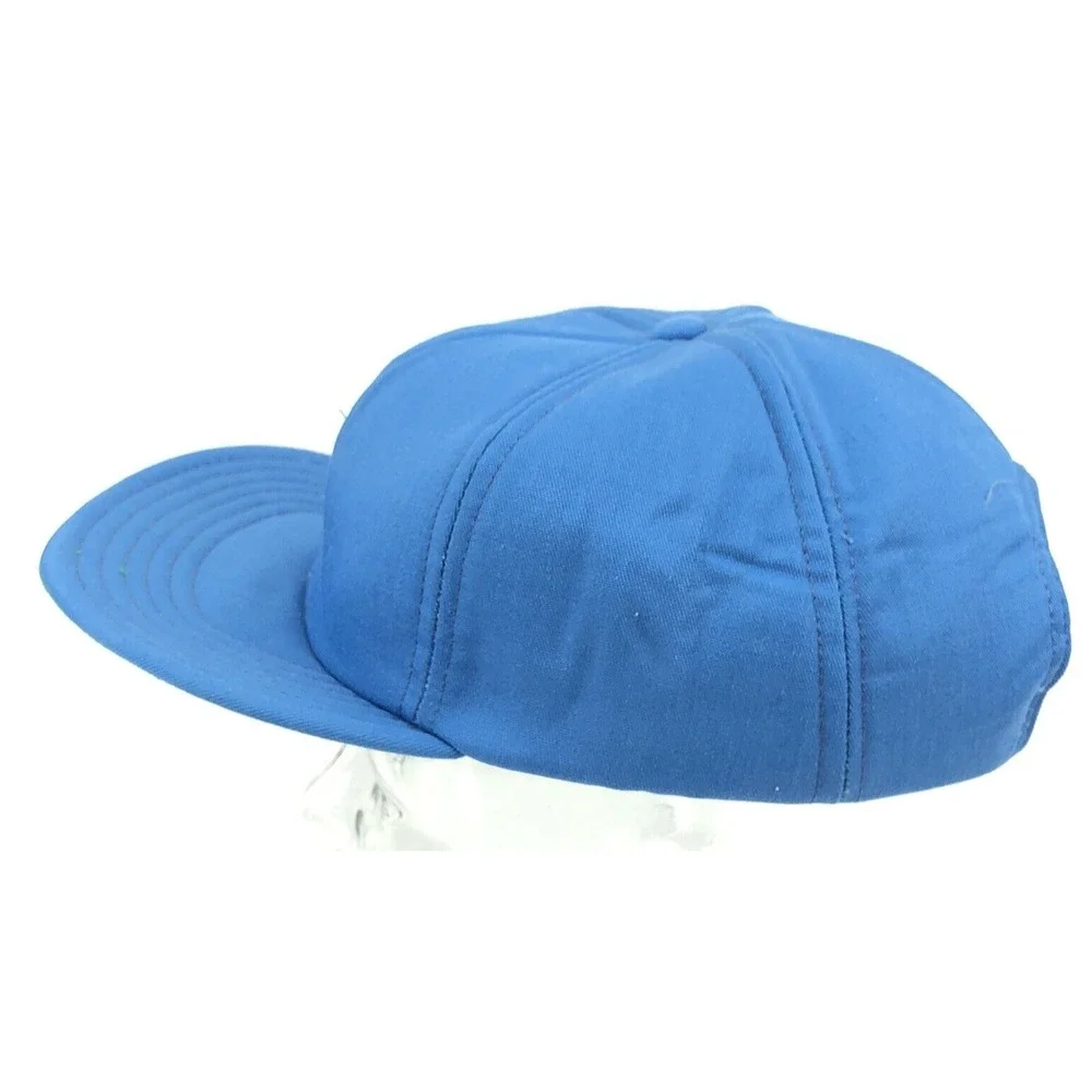 Vintage Blank Trucker Hat Cap Snapback Light Carolina Blue 90s Y2K Deadstock Sky